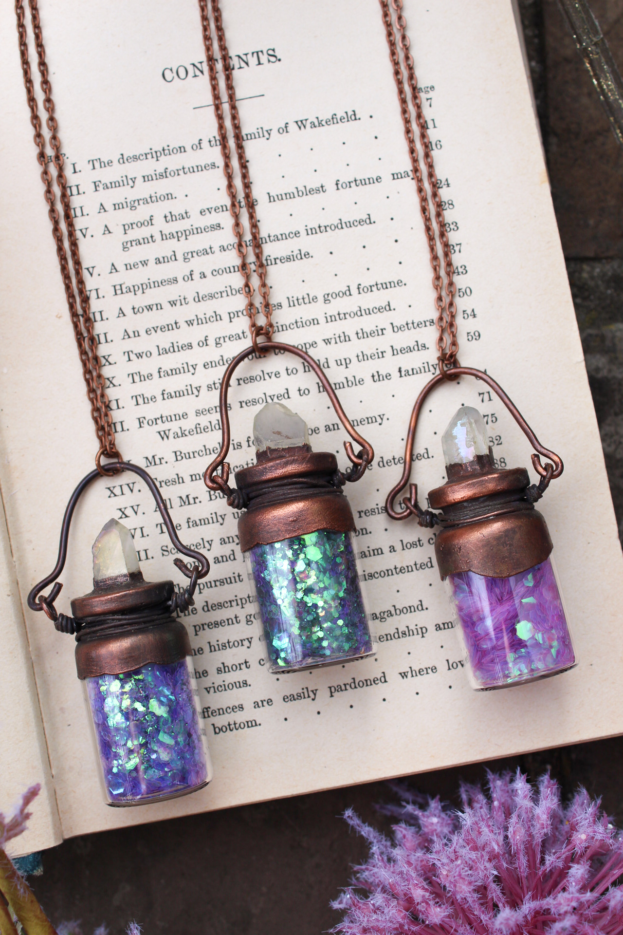 Sparkly Fairy Dust Necklace Glitter in a Bottle Necklace