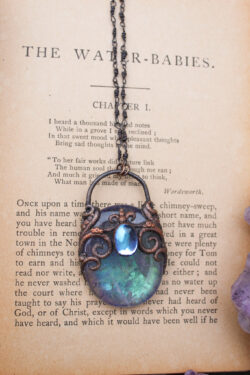 Mystique ✵ Mermaid Portal Necklace with Aura Amethyst + Angel Aura Quartz