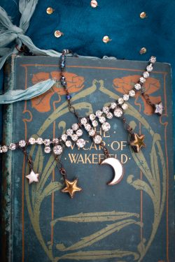 The Mystic Headpiece with Celestial Mirror Star Charms & Ceramic Gold Star Charms